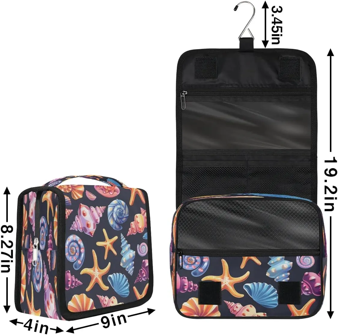 Toiletry Bag Hanging Toiletry Bag Travel Essentials Makeup Bag Travel Size Toiletries Bag Beautiful Shell Starfish Travel Essentials For Women Travel Containers For Toiletries