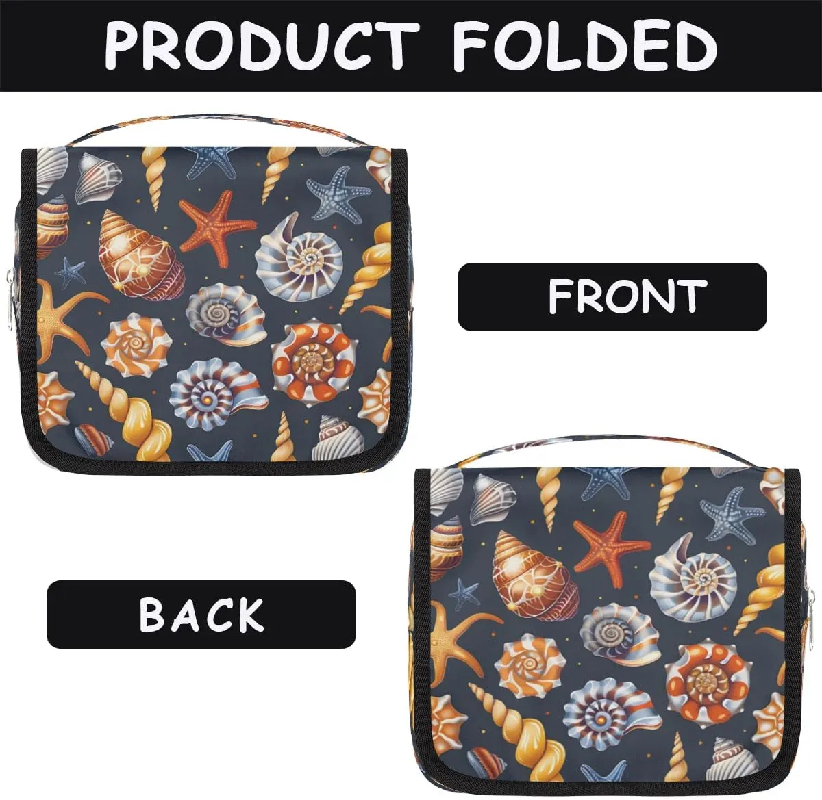 Toiletry Bag Hanging Toiletry Bag Travel Essentials Makeup Bag Travel Size Toiletries Bag Ocean Shell Starfish Travel Essentials For Women Travel Containers For Toiletries