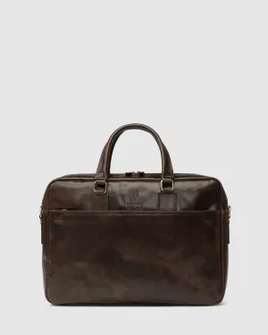 Tokyo Chocolate - Slim Leather Briefcase