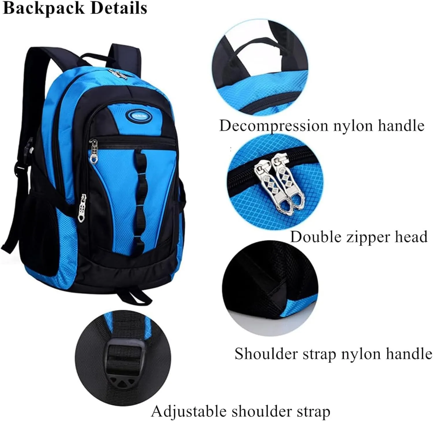 Travel Backpack Anti Theft Rucksack Nylon Waterproof Sports Backpack Mountaineering Backpack Ergonomic Backpack Hiking (Red,18.×13×8inch)