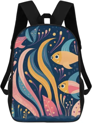 Travel Backpack for Men Women 17 Inch Laptop Backpack A School of Eels Carry On Backpack Work Business Backpacks