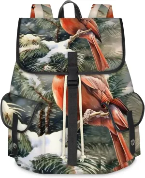 Travel Backpack For Women Men, Notable Birds Laptop Backpacks Rucksack Large Capacity Vintage Backpack Drawstring Backpack Casual Bookbags Water Resistant Daypack Bags For Outdoor Camping