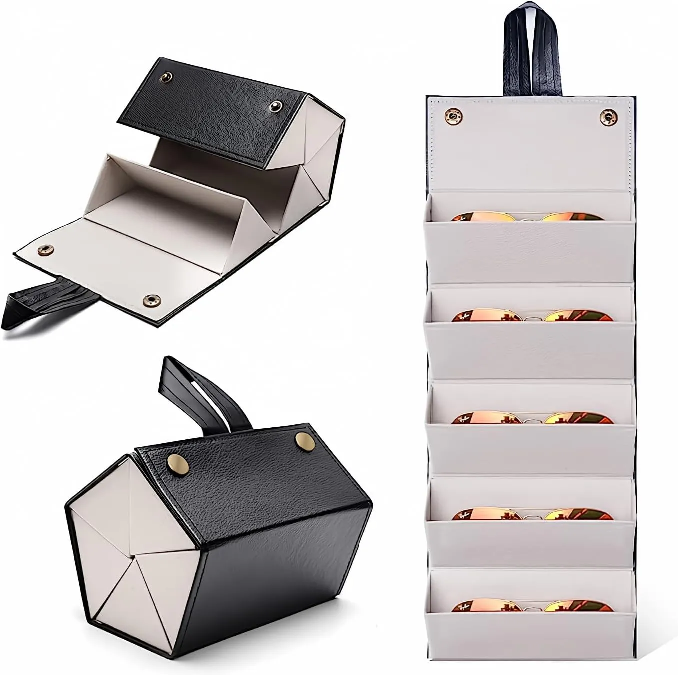 Travel Sunglasses Organizer, Sunglasses Travel Case for Multiple Pairs, Multiple Glasses Travel Case for Women, Men