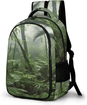 Tropical Rainforest Travel Backpack Adjustable Computer Bag Casual Travel Daypack Satchel Backpack Unisex