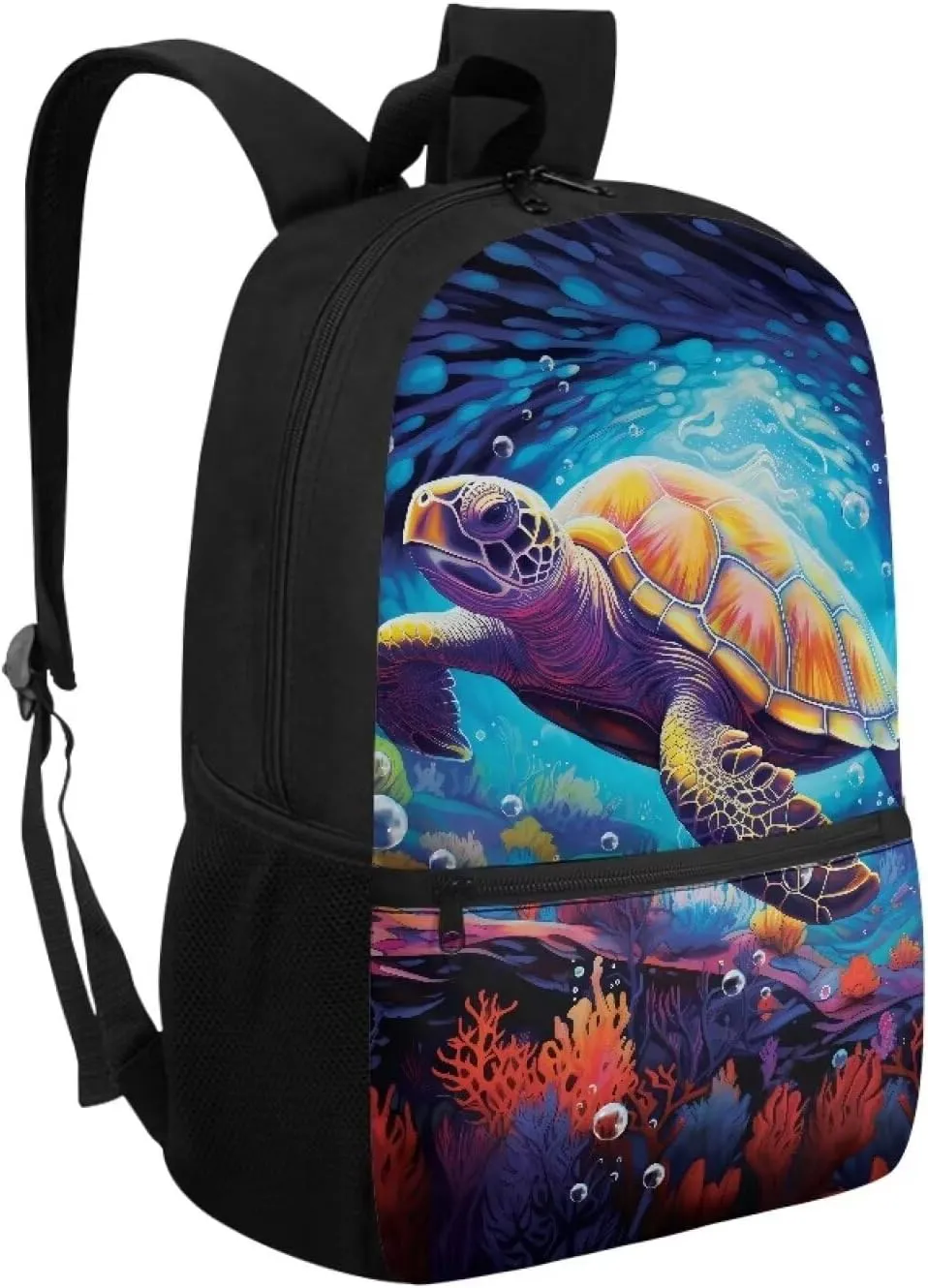 Turtle 5th Grade Backpack Boys Schoolbag 10-12 Kids Large Book Bags 17 Inch Travel Laptop Backpacks Lightweight School Bag Student Camping Rucksack for Elementary School School Supplies