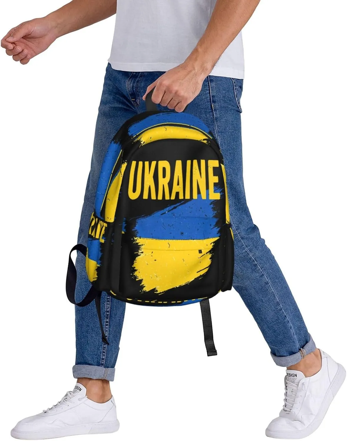 Ukraine Ukrainian Flag Laptop Backpack Work Travel Backpacks Business Rucksack Casual Outdoor Daypack with Adjustable Strap Bags for Sports Office Gym Hiking