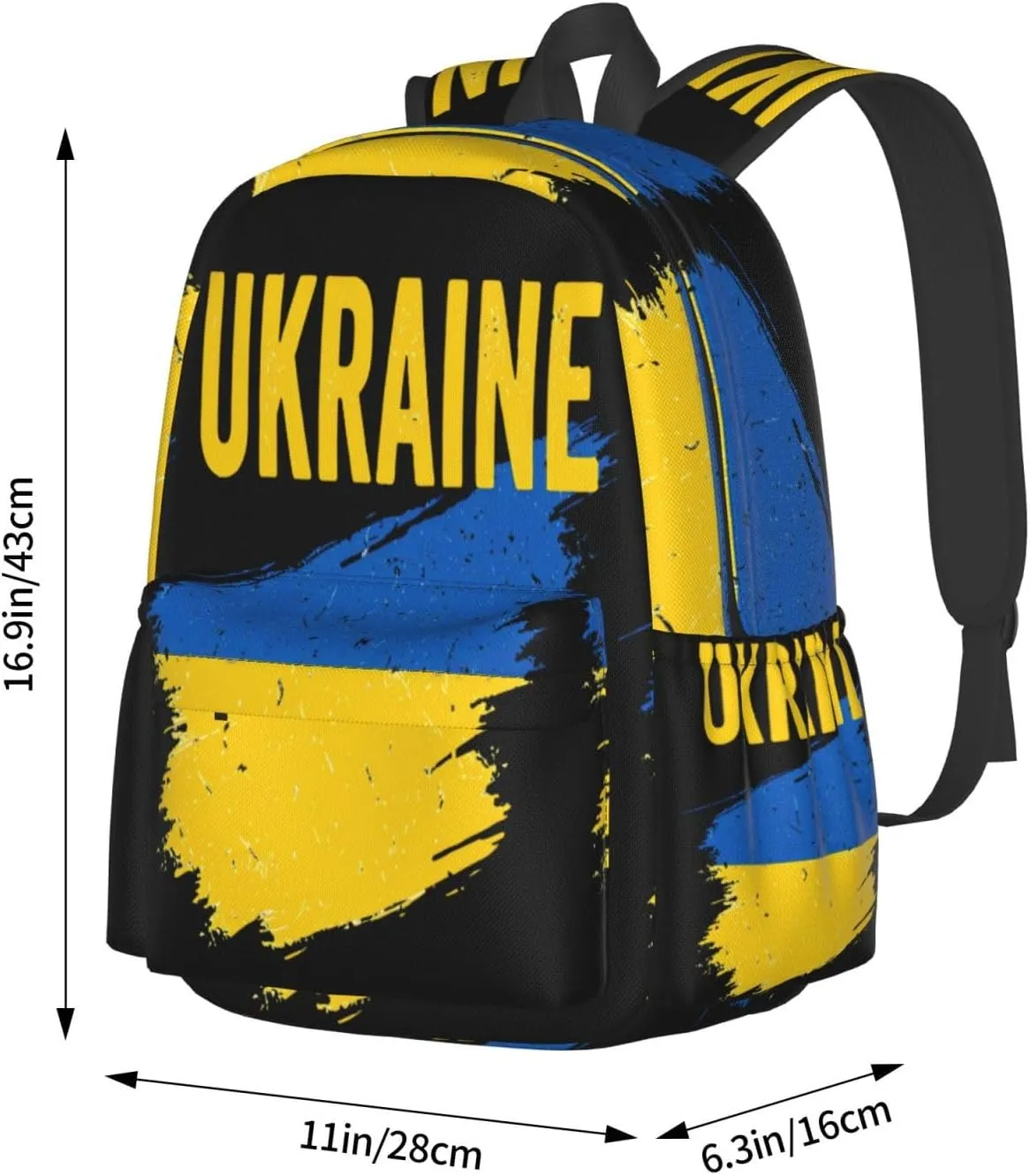 Ukraine Ukrainian Flag Laptop Backpack Work Travel Backpacks Business Rucksack Casual Outdoor Daypack with Adjustable Strap Bags for Sports Office Gym Hiking