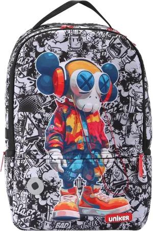 UNIKER Graffiti Backpack for School,Casual Daypack,Designer Laptop Backpack for 15.6 Inch Laptop