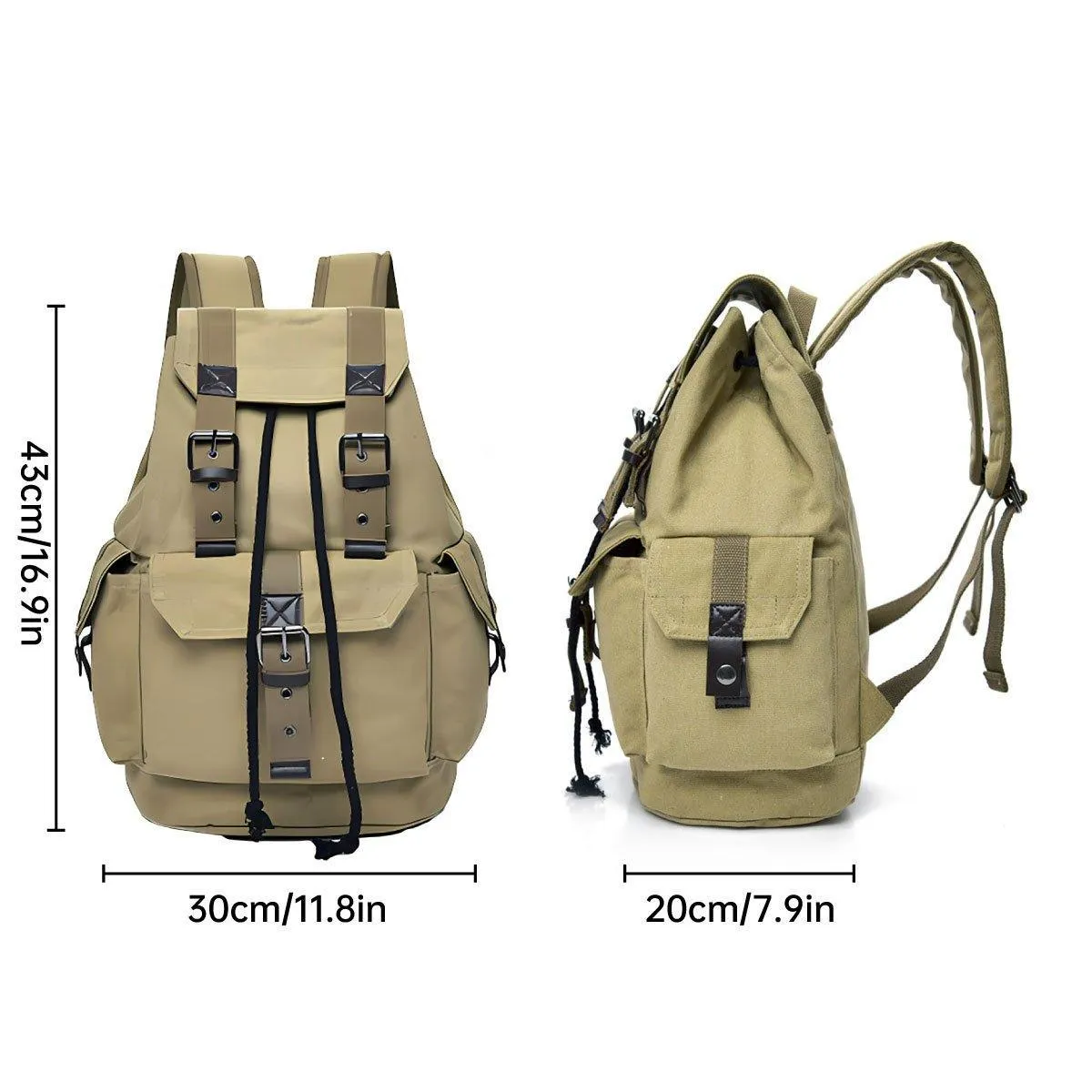 Unisex Retro Rucksack Large Capacity Travel Bag Leisure Backpack Schoolbag