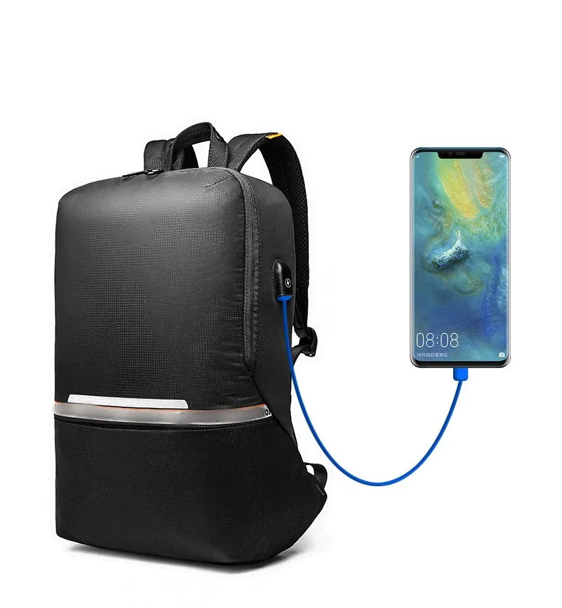 Unisex Stylish Anti-Theft Backpack with USB Charging Port