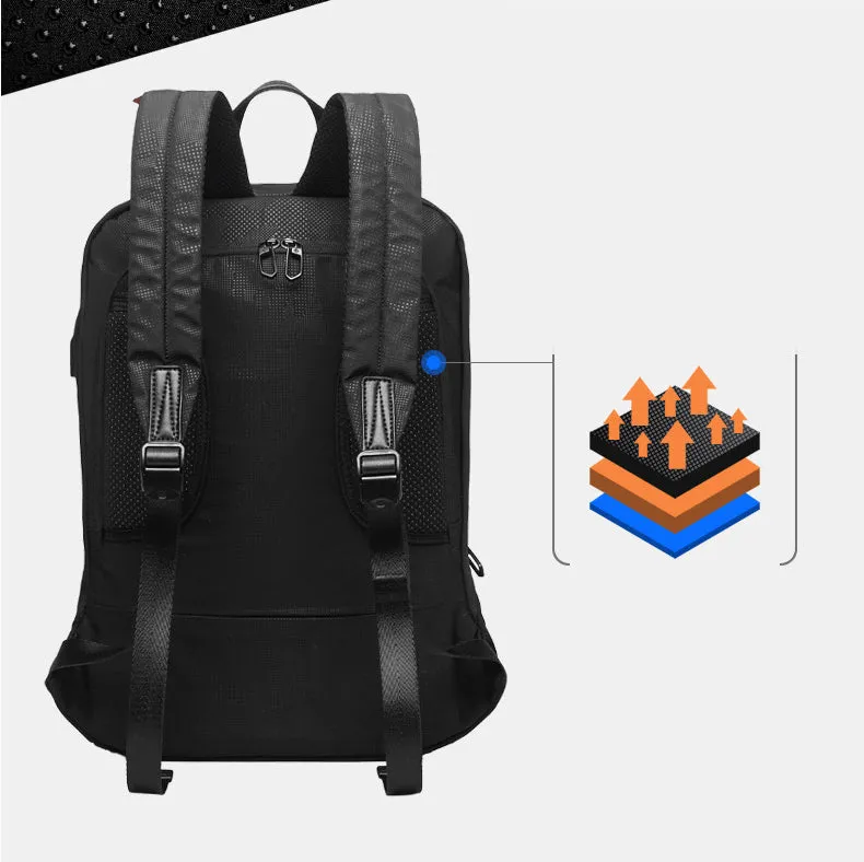 Unisex Stylish Anti-Theft Backpack with USB Charging Port