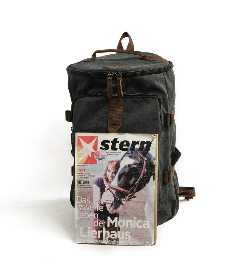 Unisex Vintage Canvas Backpack for Travel and Hiking