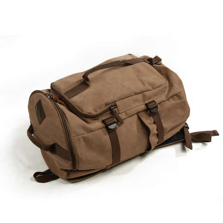 Unisex Vintage Canvas Backpack for Travel and Hiking
