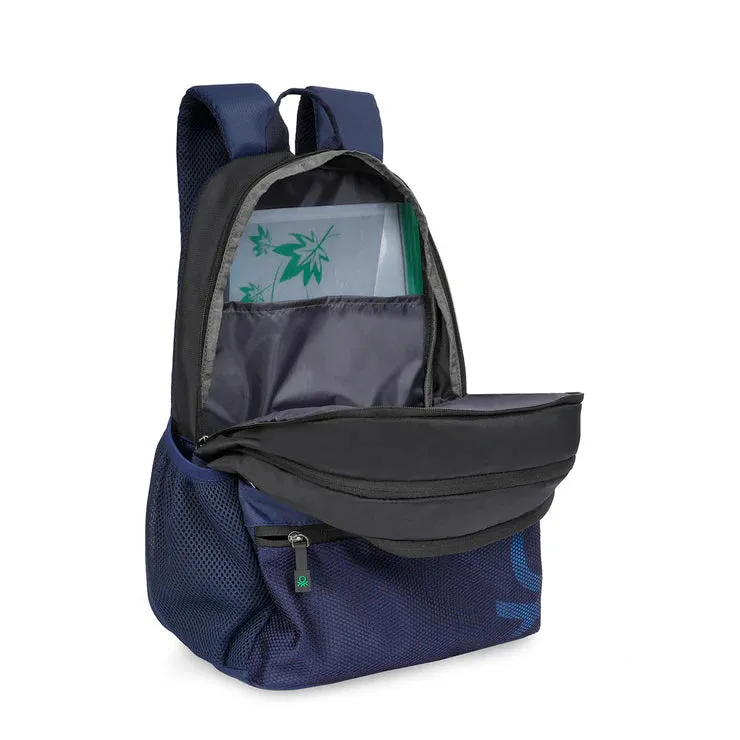 United Colors of Benetton Wilder Back to School Backpack Black Navy