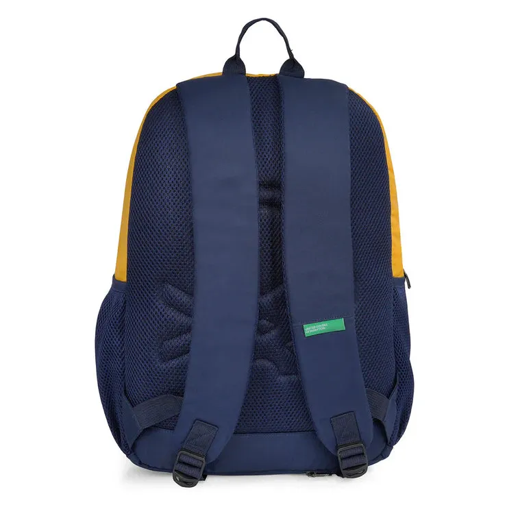 United Colors of Benetton Wilder Back to School Backpack Yellow Navy