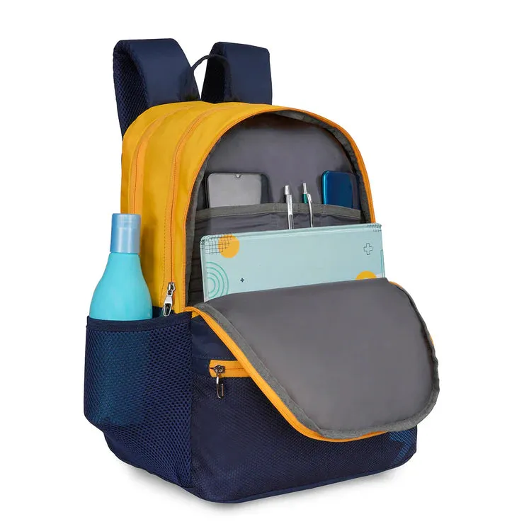 United Colors of Benetton Wilder Back to School Backpack Yellow Navy
