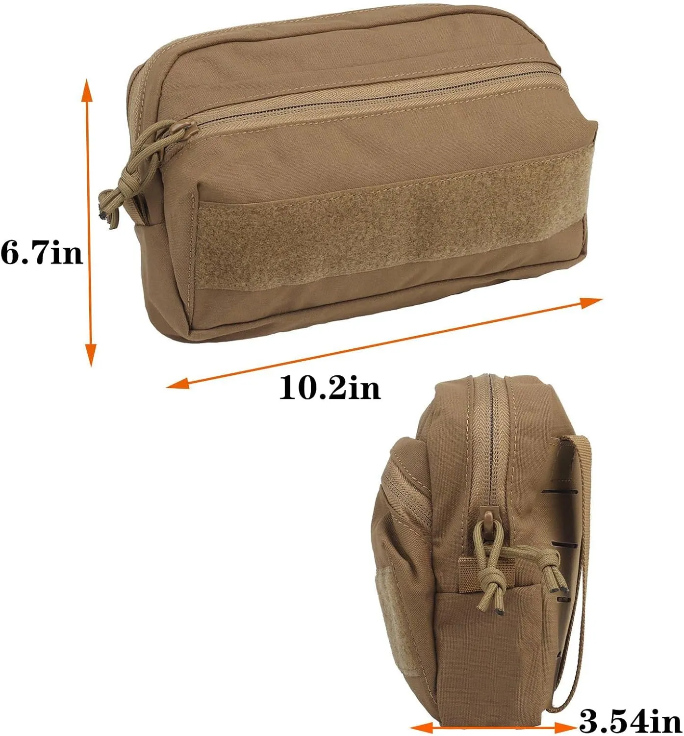 Universal Tactical Pouch and Insert Hook & Loop Panel Organizer Waist Pack Utility Tool Pouch Tactical EDC Bag for Tactical Vest Backpack