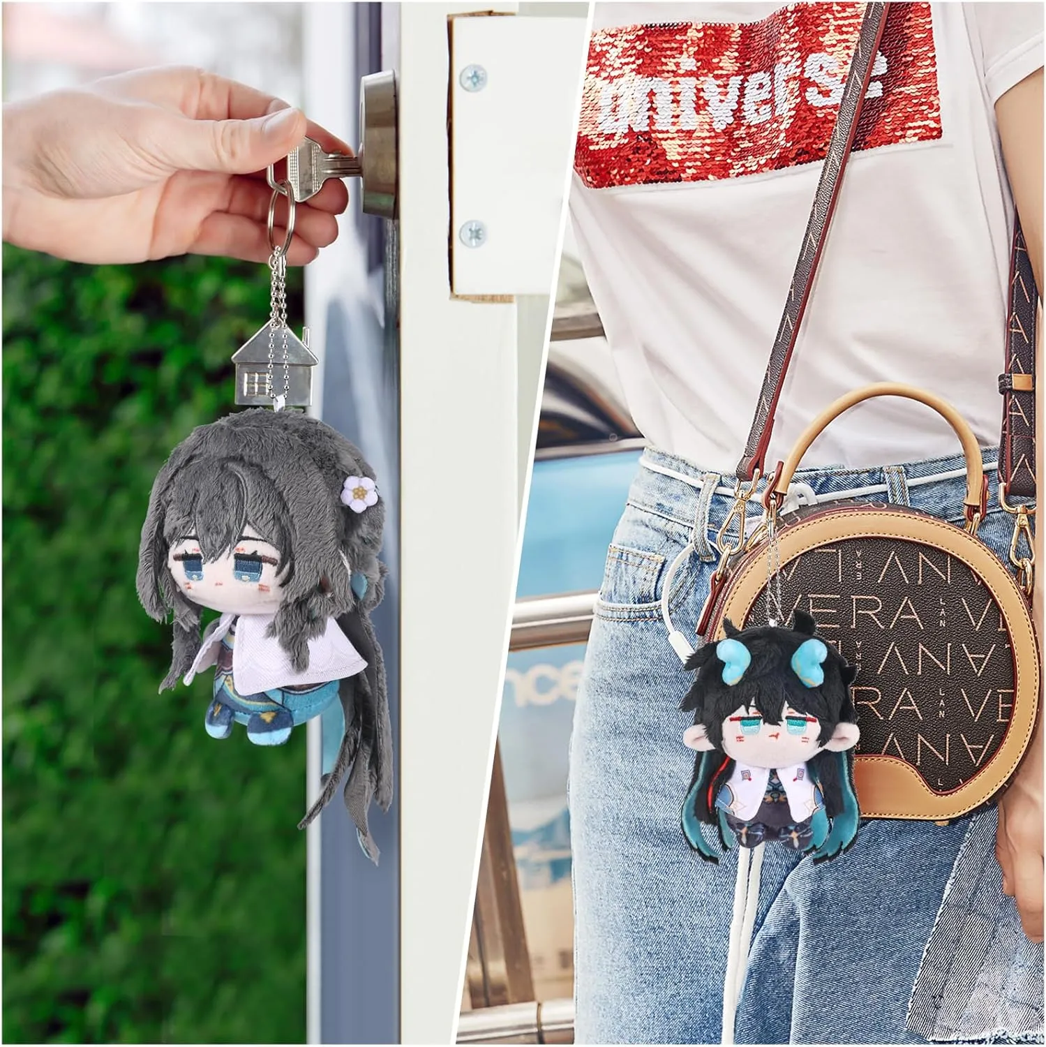 UTIEHD Honkai Star Rail Plush Keychains, Cute 4-Inch Collectible Dolls - Compact Size for Bags and Keys for Fans