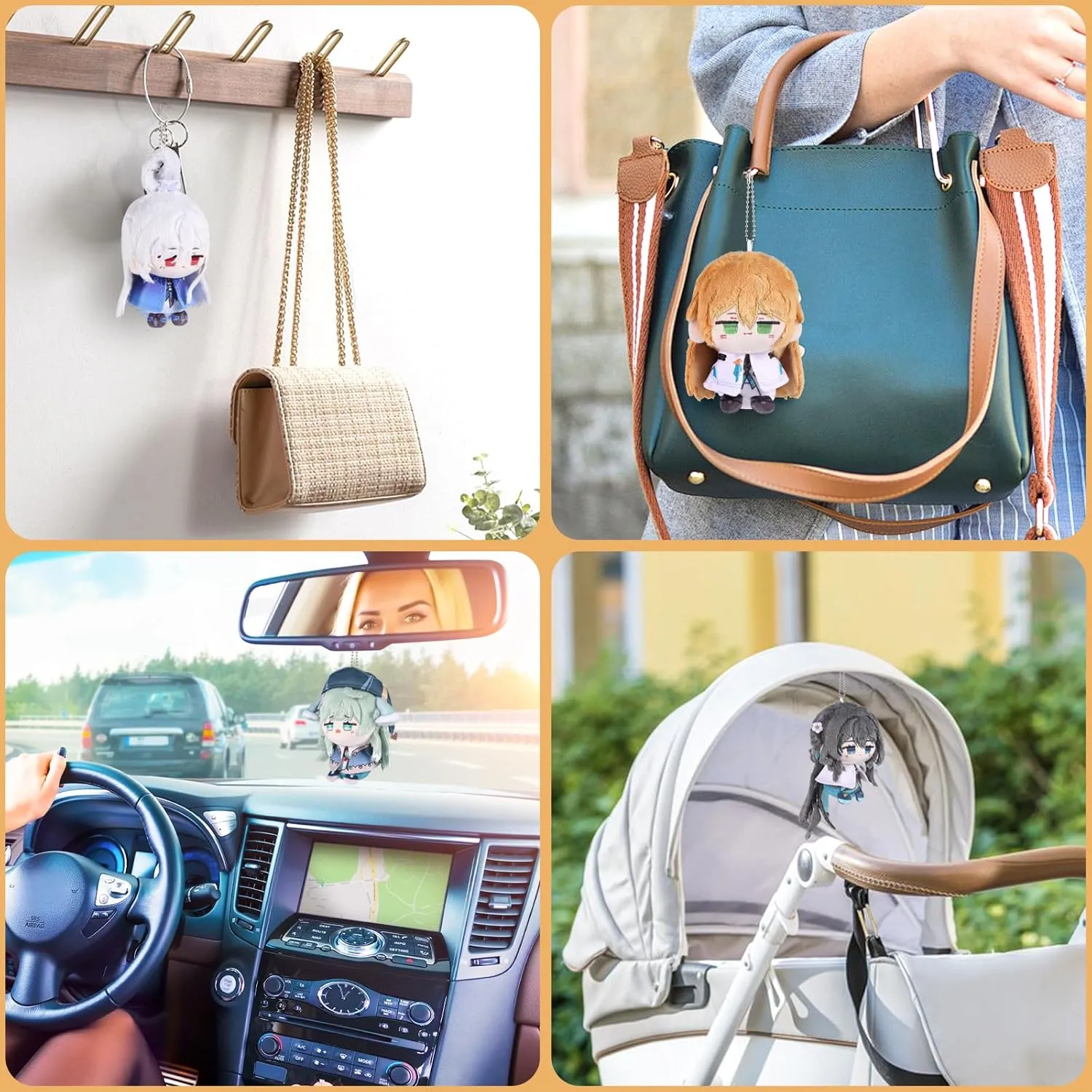 UTIEHD Honkai Star Rail Plush Keychains, Cute 4-Inch Collectible Dolls - Compact Size for Bags and Keys for Fans