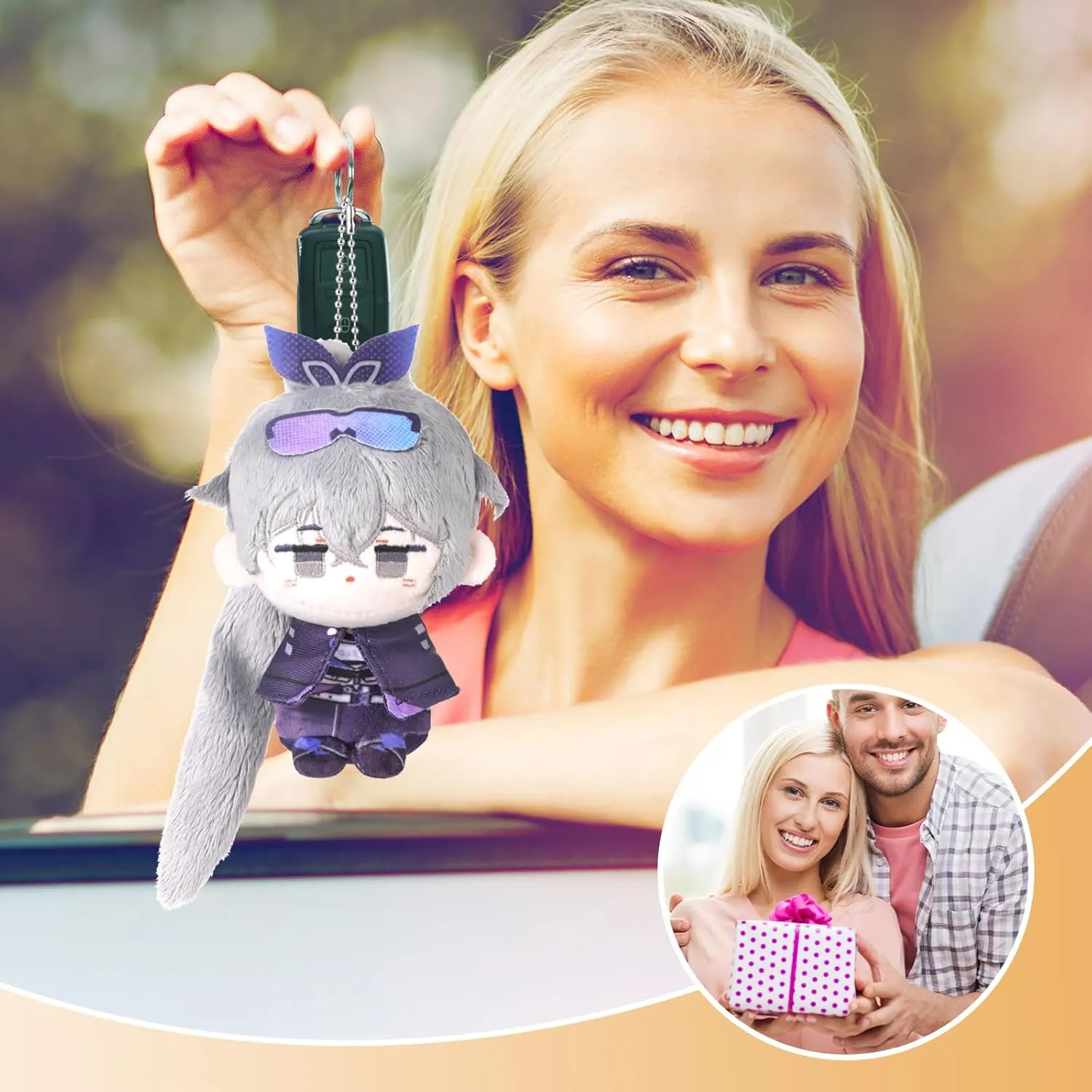 UTIEHD Honkai Star Rail Plush Keychains, Cute 4-Inch Collectible Dolls - Compact Size for Bags and Keys for Fans