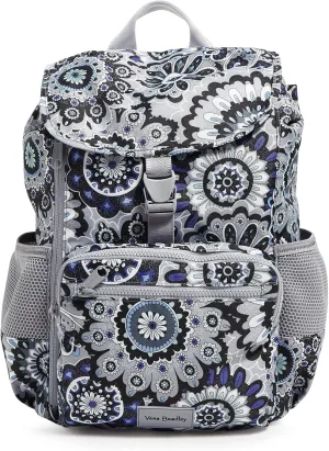 Vera Bradley Women's Recycled Lighten Up Reactive Daytripper Backpack, Tranquil Medallion, One Size