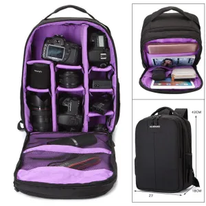 Video Photo New Black Camera Backpack Waterproof Nylon Shoulders Bag Laptop