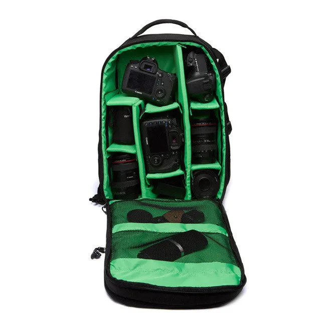 Video Photo New Black Camera Backpack Waterproof Nylon Shoulders Bag Laptop