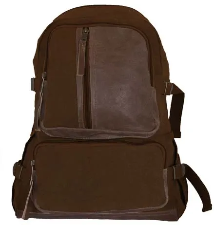 Vintage Airman's Canvas Backpack - Brown