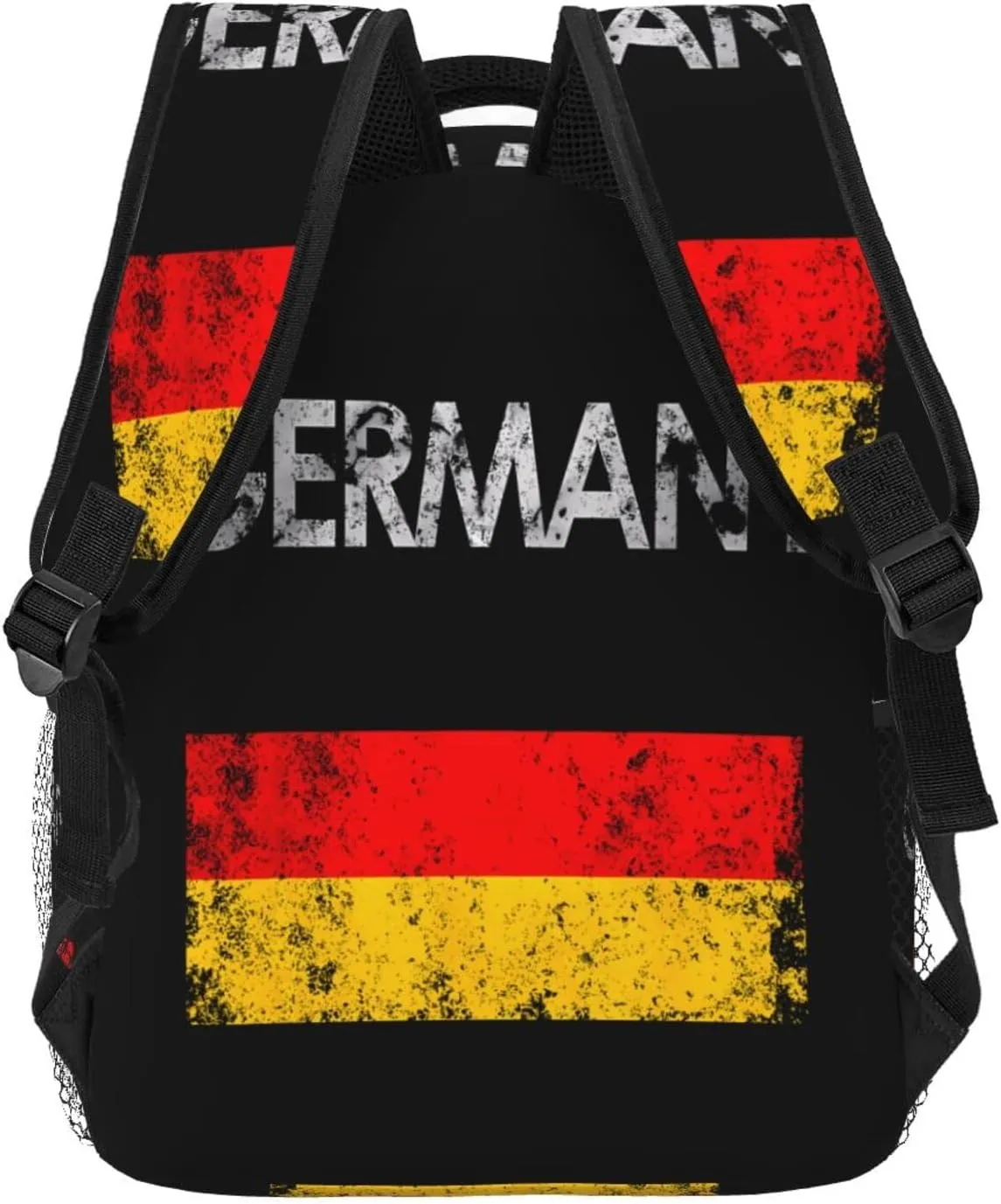 Vintage Germany German Flag Pride Casual Backpack Travel Pack Bag Laptop Backpacks With Side Pockets Front Zipper Pockets Bookpack Daypack Picnic Rucksack Computer Bag