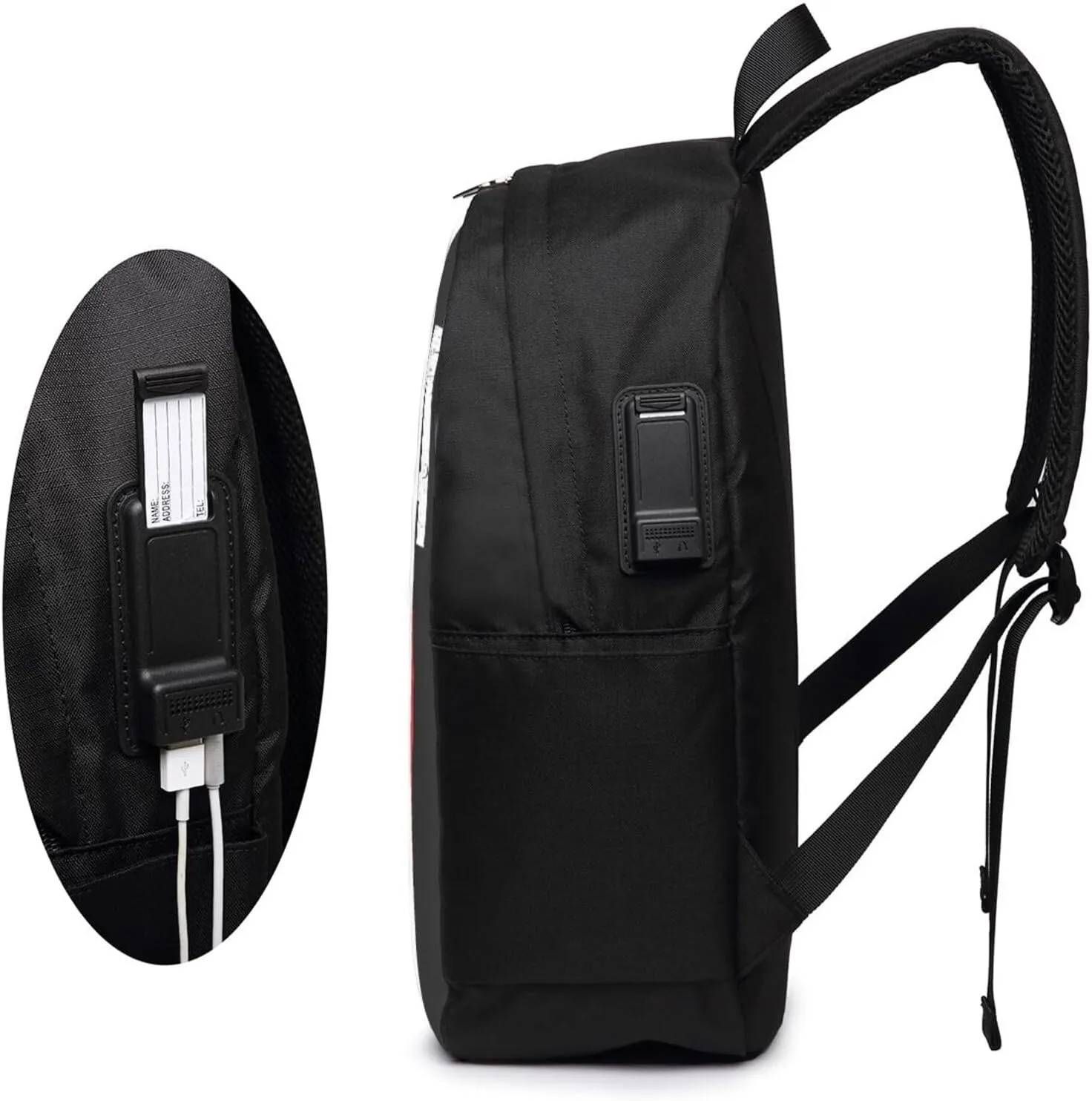 Vintage Italy Italia Italian Flags Laptop Backpacks Travel Backpack Casual Business Daypack Sport Rucksack Computer Bag Fits up to 17 Inch Notebook with USB Port