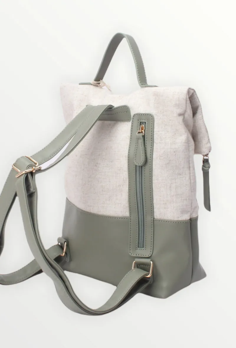 Vintage leather backpack