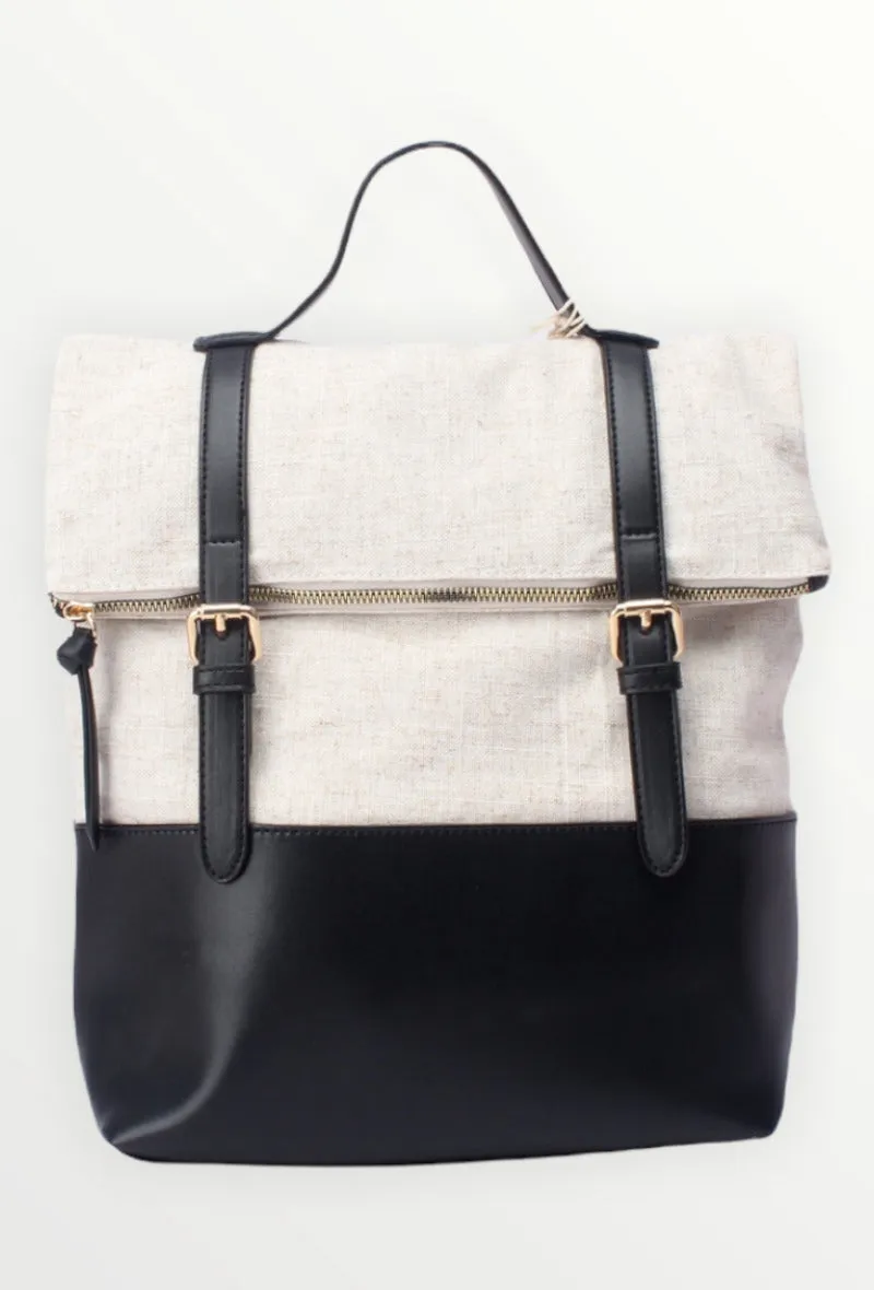 Vintage leather backpack