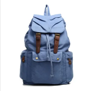 Vintage Leather military Canvas backpack