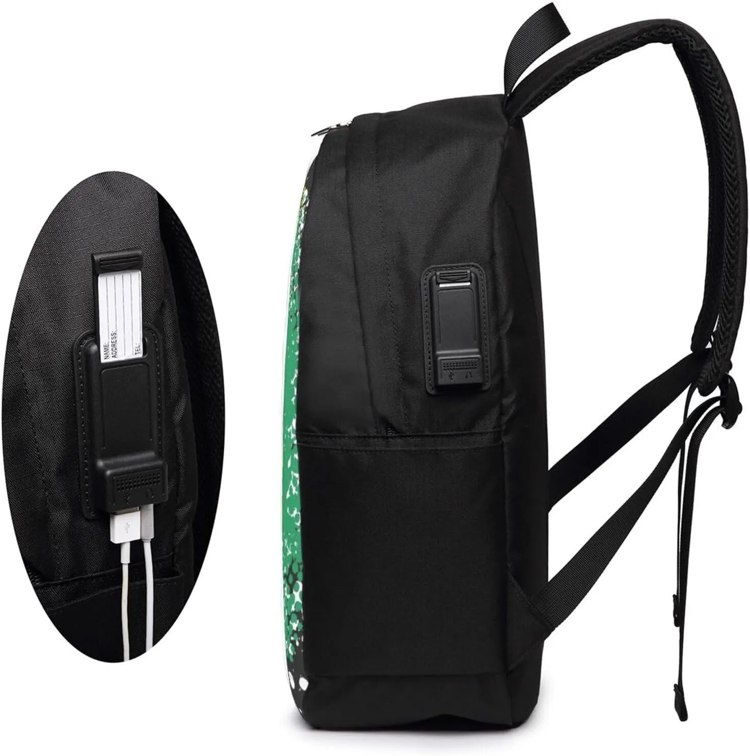 Vintage Saint Vincent Grenadines Flag Laptop Backpacks Travel Backpack Casual Business Daypack Sport Rucksack Computer Bag Fits up to 17 Inch Notebook with USB Port