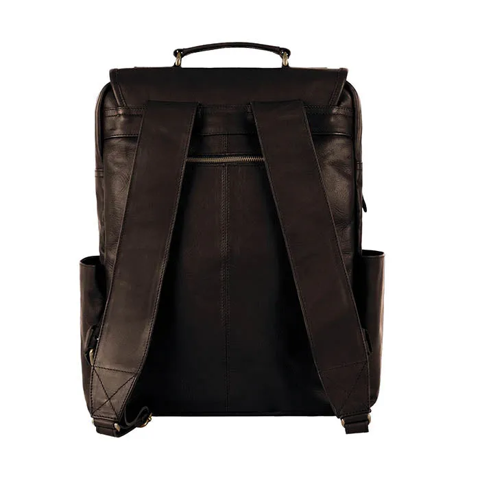 Vintage Square Leather Backpack