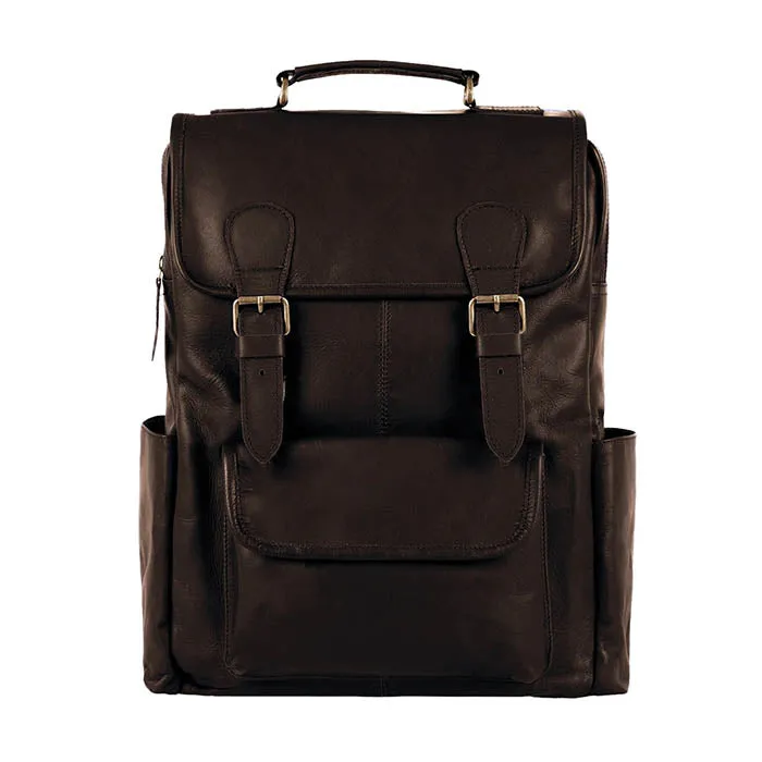 Vintage Square Leather Backpack