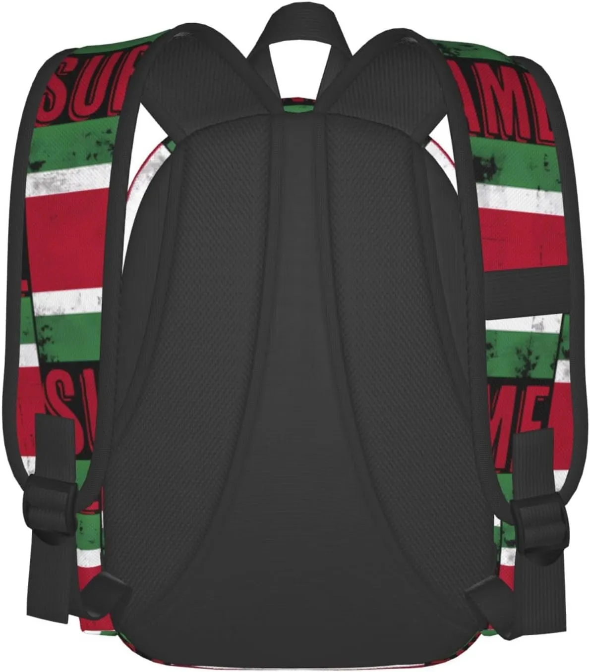 Vintage Suriname Surinamese Flag Casual Backpack Large Capacity Travel Backpacks Laptop Daypack Commuter Rucksack Adjustable Strap Sports Bags for Hiking Biking