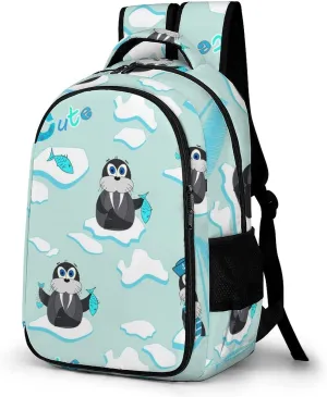 Walru Ice Floe Fish Travel Laptop Backpack Cartoon Cute Animal Large Casual Daypack Durable Work Computer Camping Back Packs Bags for Women Men