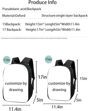 Water and Fire in Soccer Pattern Printed Backpack, Cool Soccer Printed Backpack, Multi Purpose Backpacks (#5, 17in)