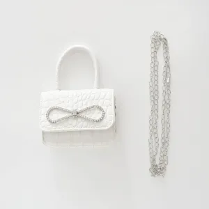 White Micro Bow Bag