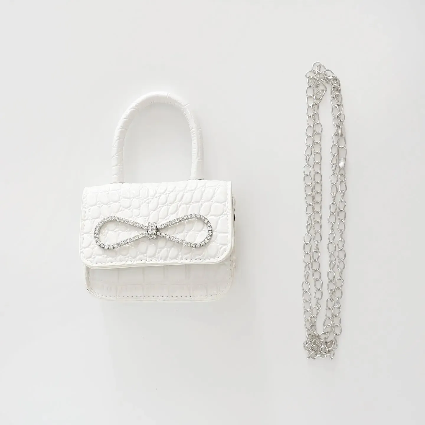 White Micro Bow Bag