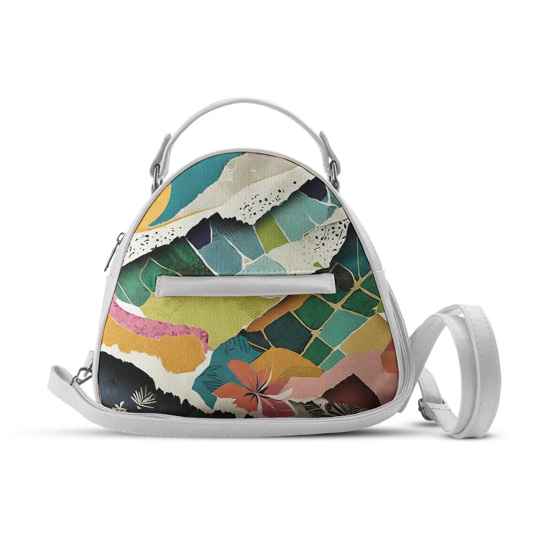 White Mini Voyage Backpack Cutted