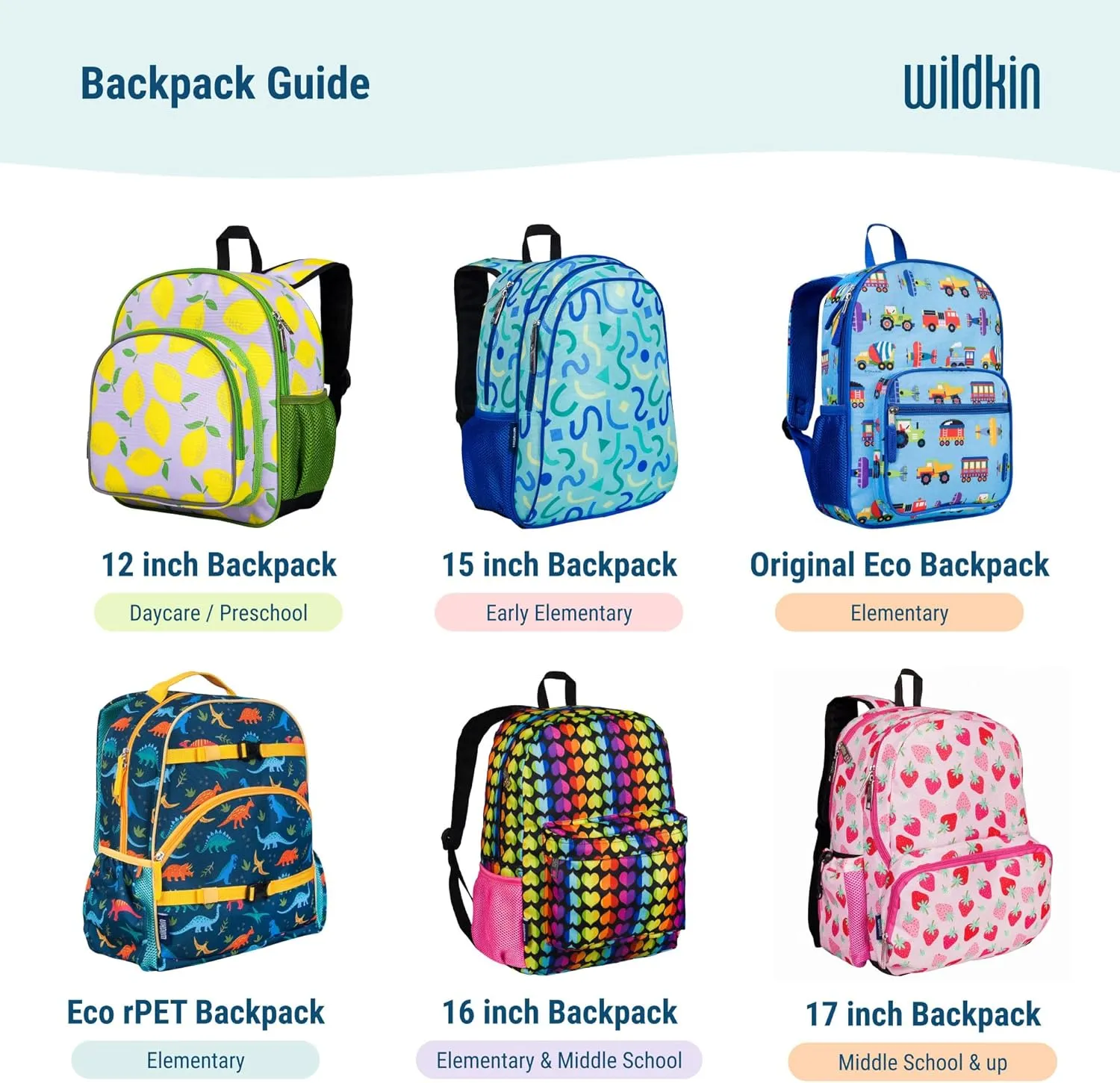 Wildkin 15-inch Kids Backpack – Durable, Padded, Adjustable for School & Travel - Dinosaur Land