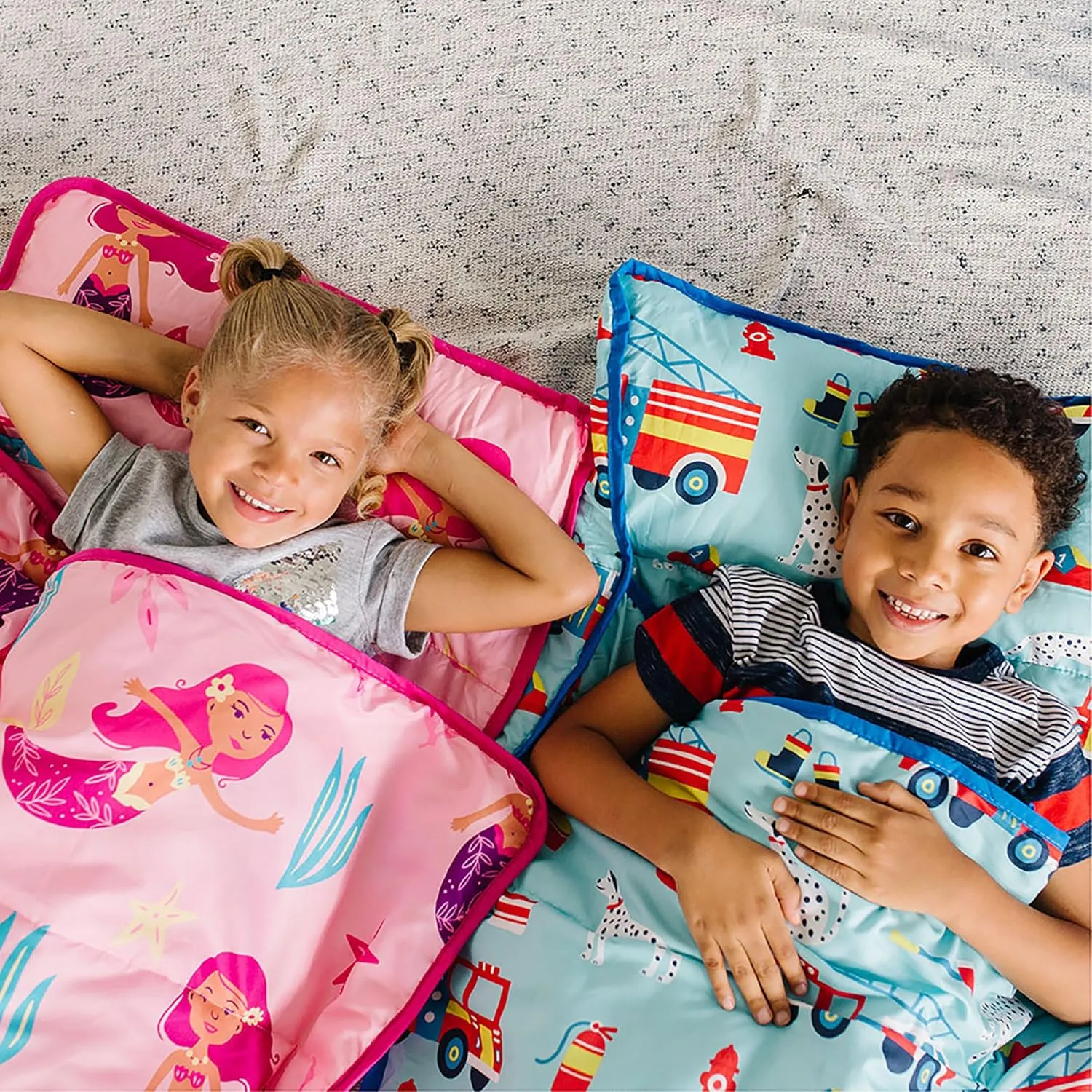 Wildkin Day2Day Kids Nap Mat – Ideal for Daycare, School, Sleepover & Travel - Groovy Mermaids