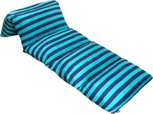 Wildkin Kids Microfiber Floor Lounger – Travel-Friendly, Sleepovers, Pillow Not Included - Blue Stripes