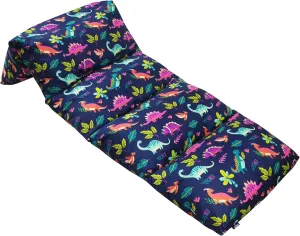 Wildkin Kids Microfiber Floor Lounger – Travel-Friendly, Sleepovers, Pillow Not Included - Darling Dinosaurs