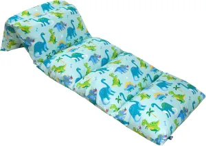 Wildkin Kids Microfiber Floor Lounger – Travel-Friendly, Sleepovers, Pillow Not Included - Dinosaur Land