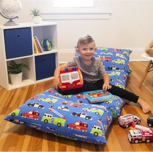Wildkin Kids Microfiber Floor Lounger – Travel-Friendly, Sleepovers, Pillow Not Included - Heroes