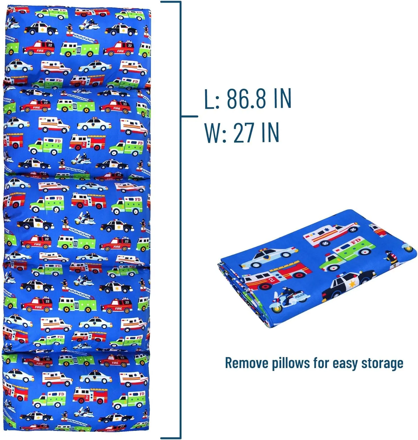 Wildkin Kids Microfiber Floor Lounger – Travel-Friendly, Sleepovers, Pillow Not Included - Heroes