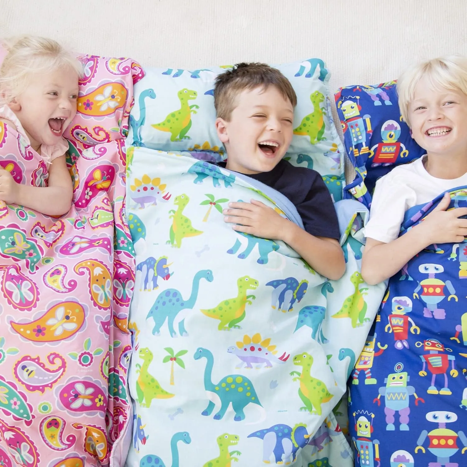 Wildkin Kids Original Nap Mat – Cozy Kids Sleep Mat with Pillow, Ideal for School & Travel - Out of This World